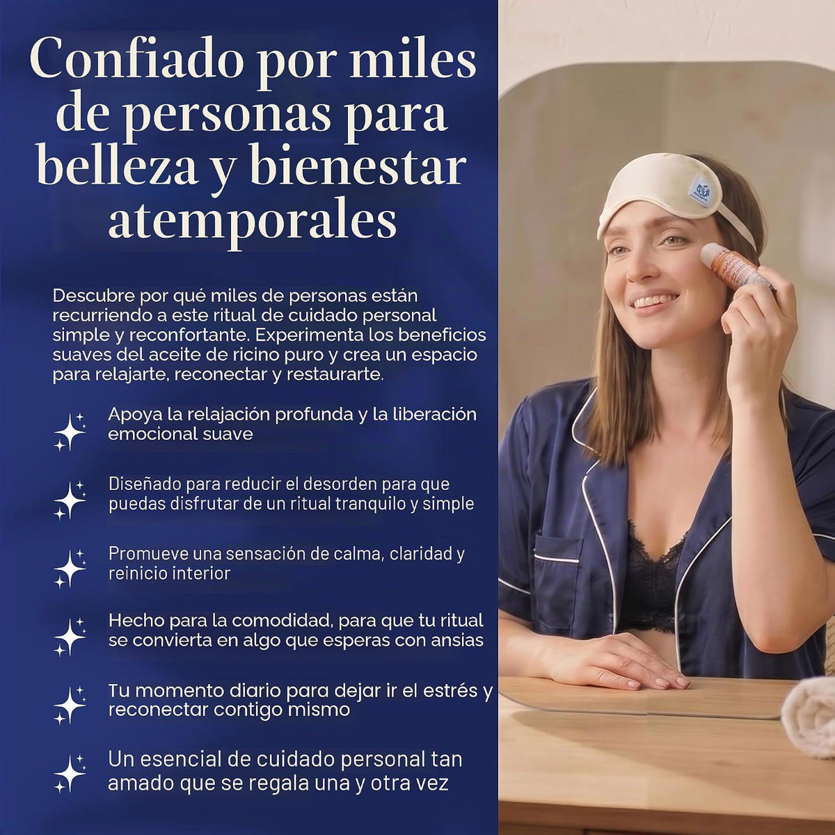Aceite de Ricino Orgánico con Roll-On de Cuarzo Rosa — Belleza Natural Sin Desorden